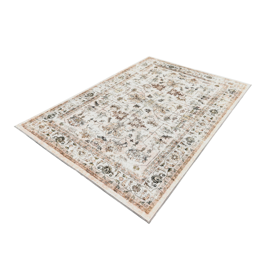 Ersari Multicoloured Distressed Machine Washable Large Rug