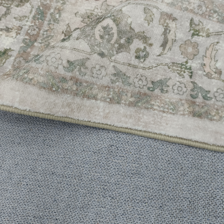 Ersari Multicoloured Distressed Machine Washable Large Rug