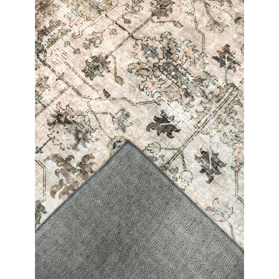 Ersari Multicoloured Distressed Machine Washable Large Rug