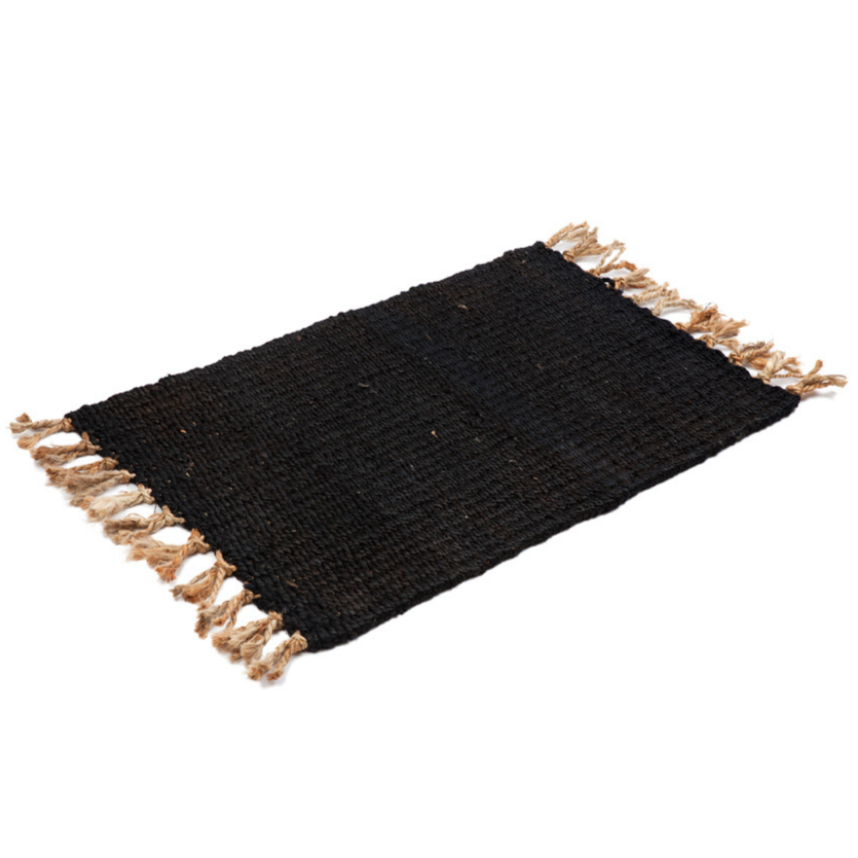 60x90 CM Estate Charcoal Black Jute doormat - Fab Habitat , Doormats, 