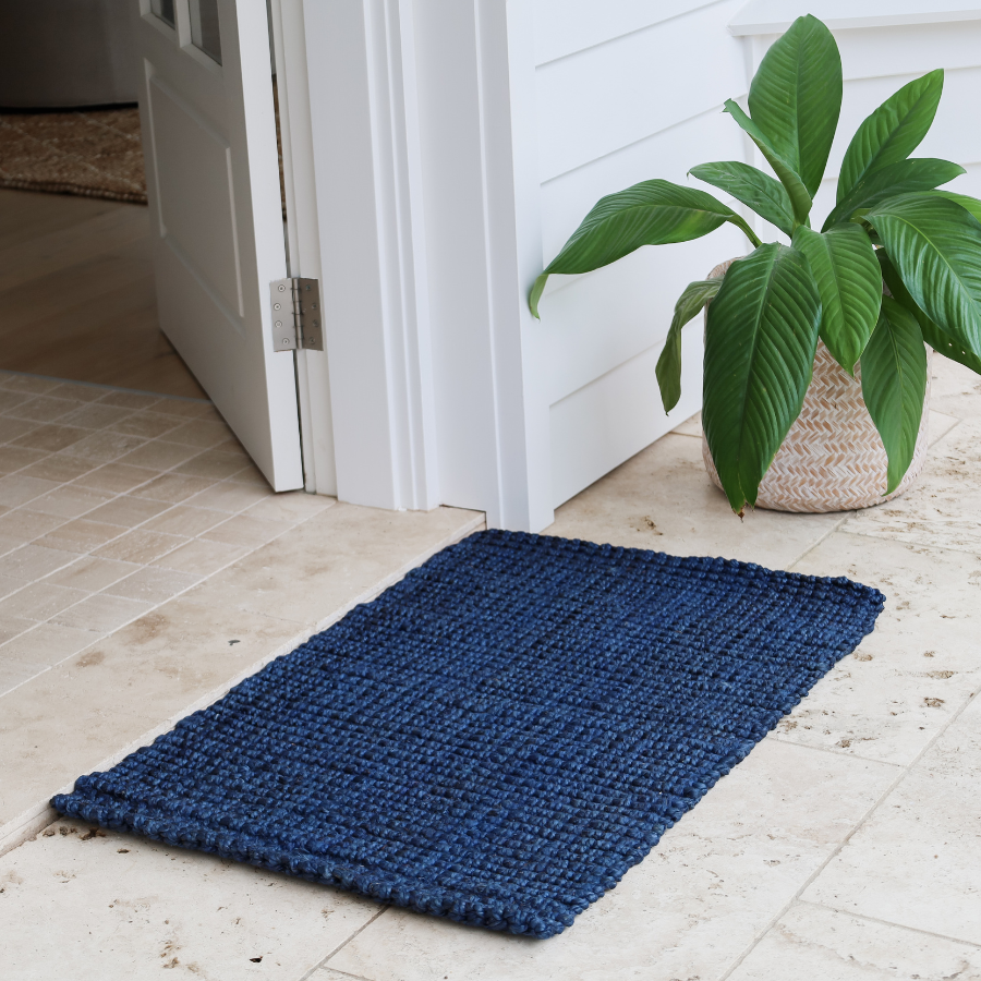 Buy Estate Blue Jute Doormat Online In Australia Fab Habitat buy-estate-blue-jute-doormat-online-in-australia-fab-habitat