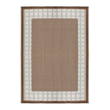 Europa Chestnut & Walnut Brown Geometric Outdoor Picnic Mat - Fab Habitat , Picnic Rugs, 
