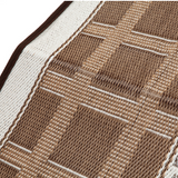 Europa Chestnut & Walnut Brown Geometric Recycled Plastic Reversible Outdoor Rug - Fab Habitat , Recycled Plastic Rugs & Mats, 
