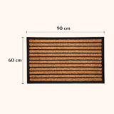 Stripes Rubber Bordered Coir Doormat - Fab Habitat , Doormats, 