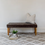 Stanley Grey Entryway Upholstered Cushioned Bench Seat - 125 Cm - Fab Habitat , Benches, 