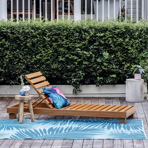 Botanica Blue Recycled Plastic Outdoor Area Rug - Fab Habitat , Recycled Plastic Rugs & Mats, 