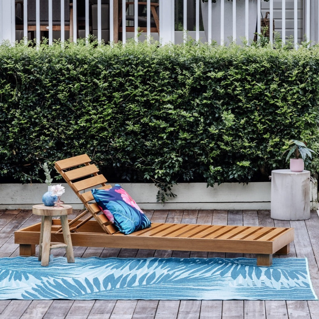 Botanica Blue Recycled Plastic Outdoor Area Rug - Fab Habitat , Recycled Plastic Rugs & Mats, 