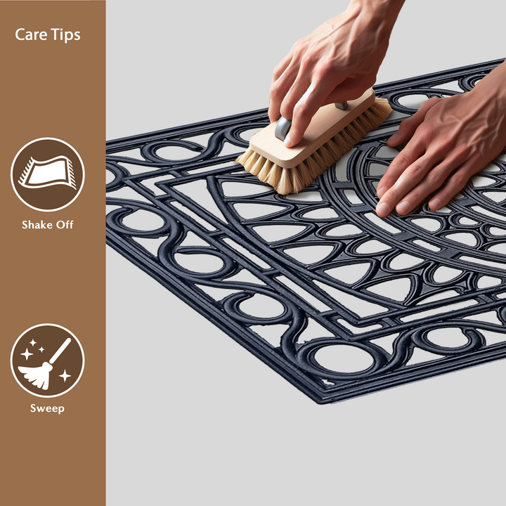 Meena Rubber Doormat - Fab Habitat , Doormats, [product_size],