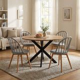 Faye Natural Finish 130cm Round Dining Table