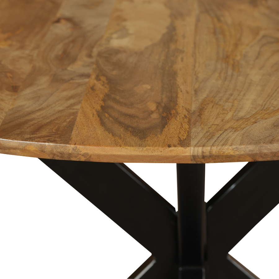 Faye Natural Finish 130cm Round Dining Table - Fab Habitat , Kitchen & Dining Furniture, [product_size],