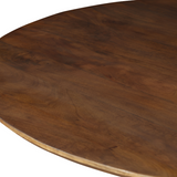 Faye Walnut Finish 130cm Round Dining Table - Fab Habitat , Kitchen & Dining Furniture, 