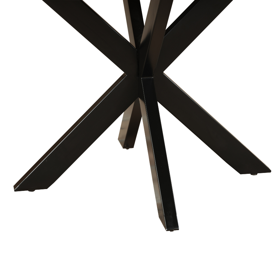 Faye Walnut Finish 130cm Round Dining Table - Fab Habitat , Kitchen & Dining Furniture, 