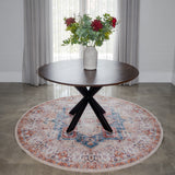 Maja Multicoloured Distressed Non-Slip Large Round Rug - Fab Habitat , Non Slip Rugs,