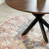 Maja Multicoloured Distressed Non-Slip Large Round Rug - Fab Habitat , Non Slip Rugs, 