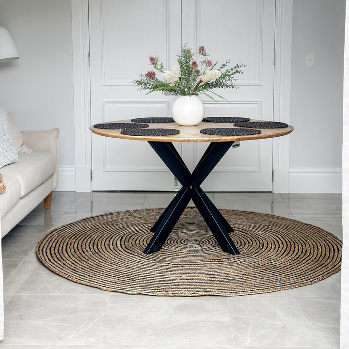 Faye Natural Finish 130cm Round Dining Table - Fab Habitat , Kitchen & Dining Furniture, [product_size],