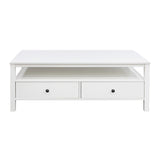 Floriana White 121cm Coffee Table with 2 Drawers - Fab Habitat , Coffee Tables, 