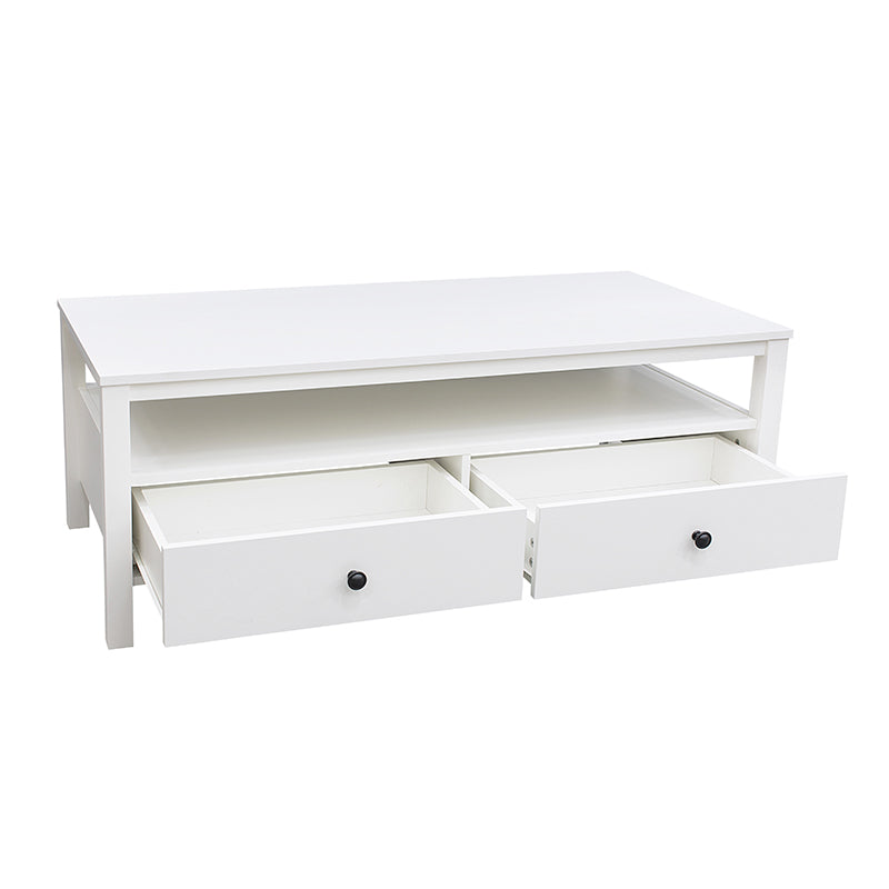 Floriana White 121cm Coffee Table with 2 Drawers - Fab Habitat , Coffee Tables, [product_size],