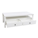 Floriana White 121cm Coffee Table with 2 Drawers - Fab Habitat , Coffee Tables, 