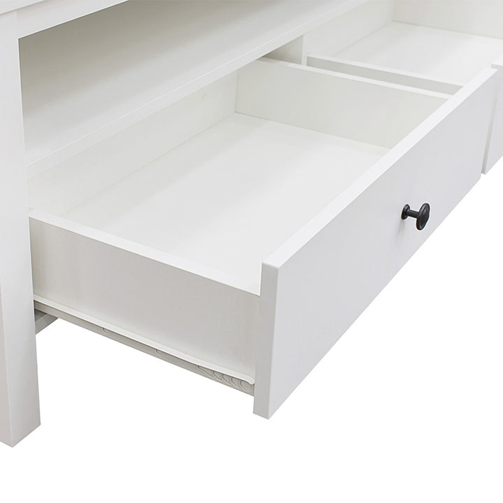 Floriana White 121cm Coffee Table with 2 Drawers - Fab Habitat , Coffee Tables, [product_size],