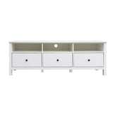 Floriana White 157cm Entertainment TV Unit with 3 Drawers - Fab Habitat , TV Units, 