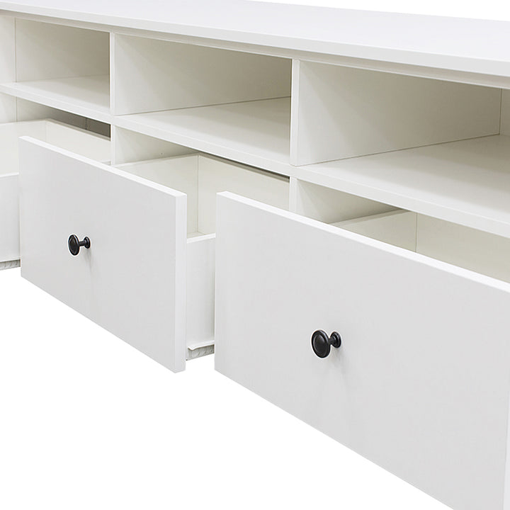 Floriana White 157cm Entertainment TV Unit with 3 Drawers - Fab Habitat , TV Units, [product_size],