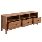 Floriana Walnut 157cm Entertainment TV Unit with 3 Drawers