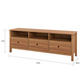 Floriana Walnut 157cm Entertainment TV Unit with 3 Drawers
