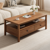 Floriana Walnut 121cm Coffee Table with 2 Drawers
