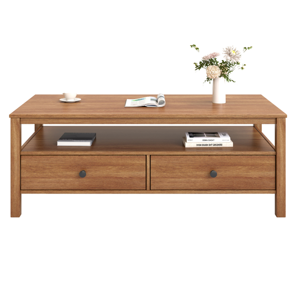 Floriana Walnut 121cm Coffee Table with 2 Drawers