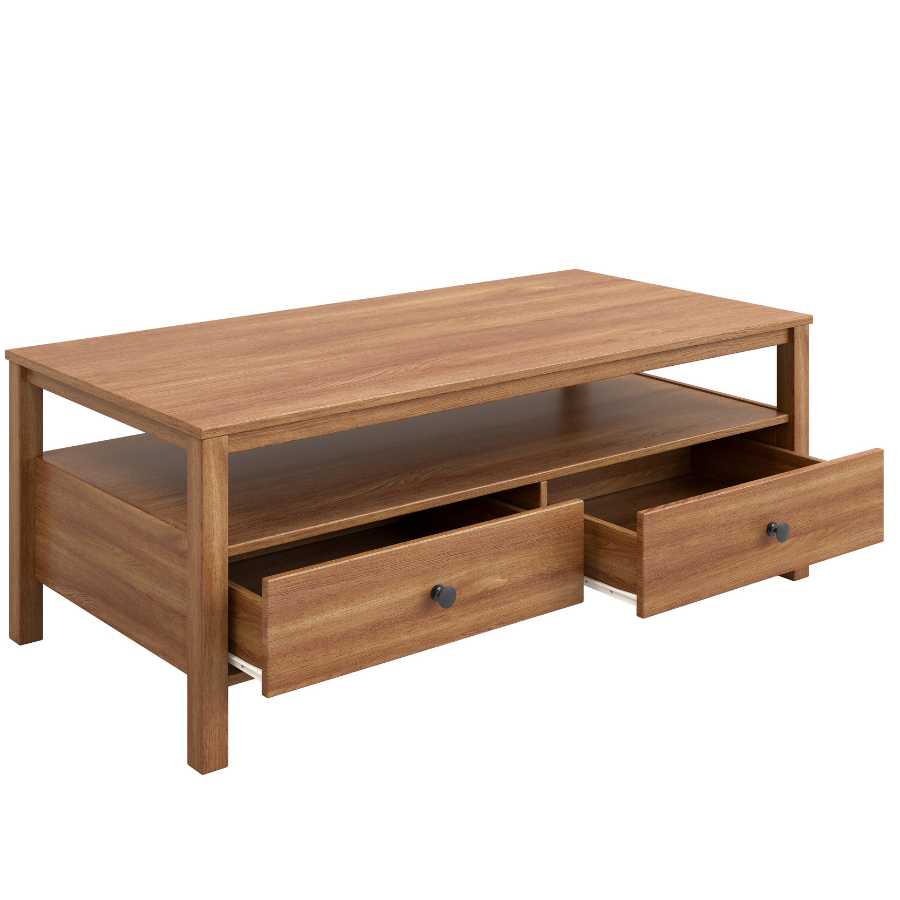 Floriana Walnut 121cm Coffee Table with 2 Drawers