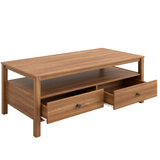 Floriana Walnut 121cm Coffee Table with 2 Drawers