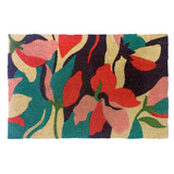 Flowers Blue PVC Backed Coir Doormat - Fab Habitat , Doormats,
