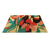 Flowers Blue PVC Backed Coir Doormat - Fab Habitat , Doormats,