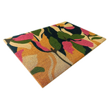 Flowers Green PVC Backed Coir Doormat - Fab Habitat , Doormats,