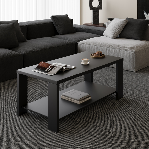 Fontana Black 100cm Coffee Table