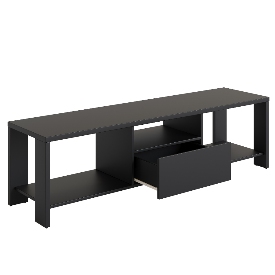 Fontana Black 150cm Entertainment TV Unit