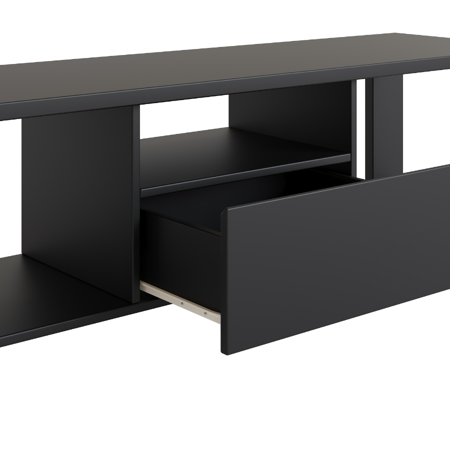 Fontana Black 150cm Entertainment TV Unit