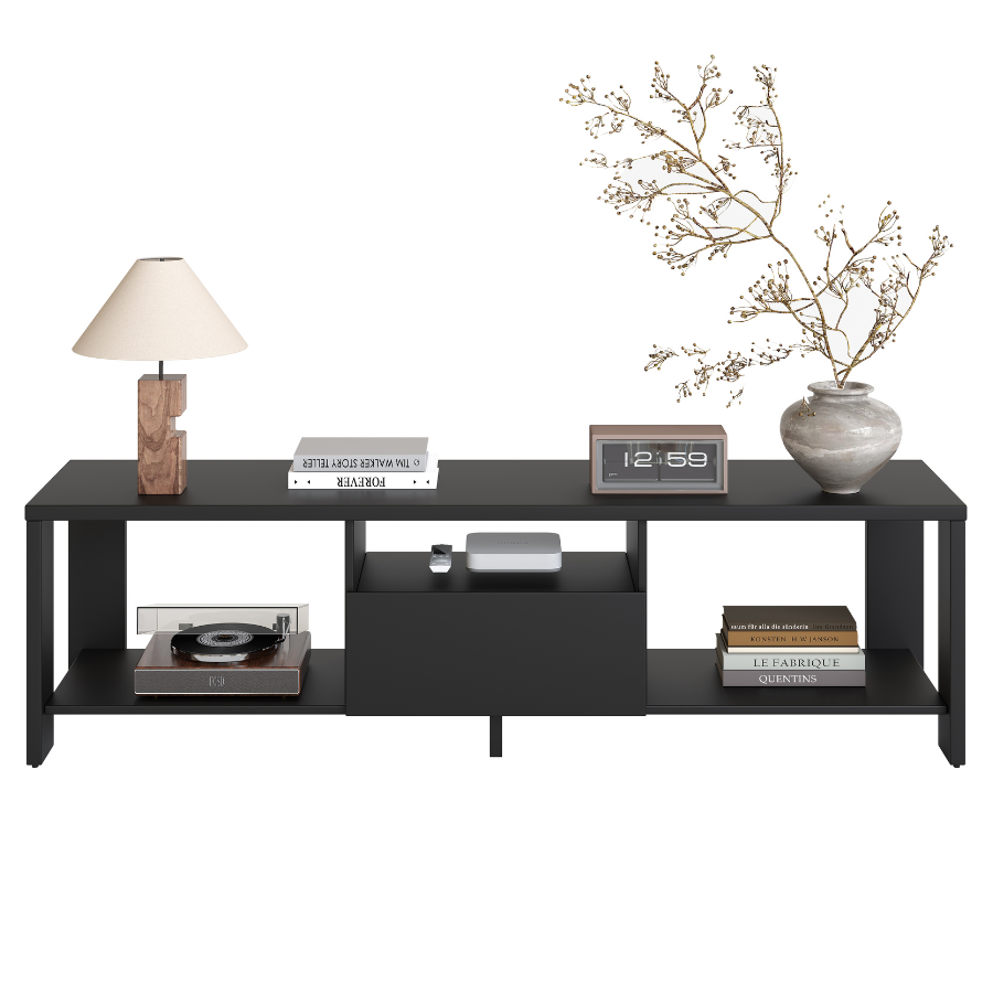 Fontana Black 150cm Entertainment TV Unit