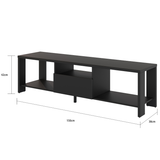 Fontana Black 150cm Entertainment TV Unit