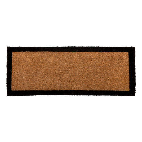 Four Corners Black Border and Natural Long Doormat - Fab Habitat , Doormats, 