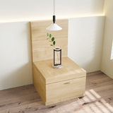 Fuji Natural Bedside Table with 1 Drawer - Fab Habitat , Side Tables, 