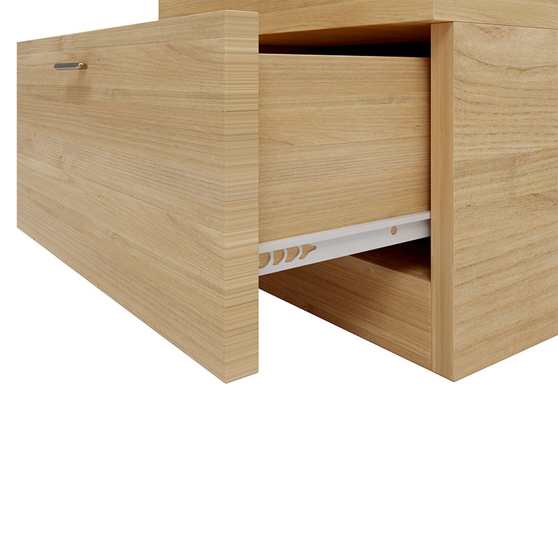 Fuji Natural Bedside Table with 1 Drawer - Fab Habitat , Side Tables, 