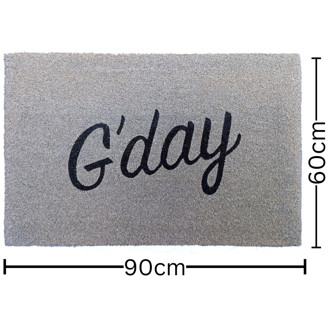 G’Day Entry Doormat 60x90cm – Natural Coir Rug – Buy Online in Australia