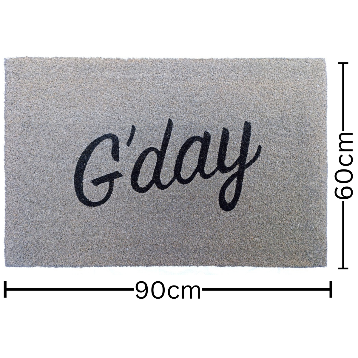 G’Day Entry Doormat 60x90cm – Natural Coir Rug – Buy Online in Australia