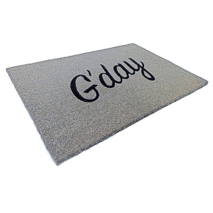 G'Day Grey PVC Backed Coir Doormat - Fab Habitat , Doormats, [product_size],