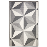Geostar Glacier Grey Reversible Large Outdoor Rug - Fab Habitat , Recycled Plastic Rugs & Mats, 