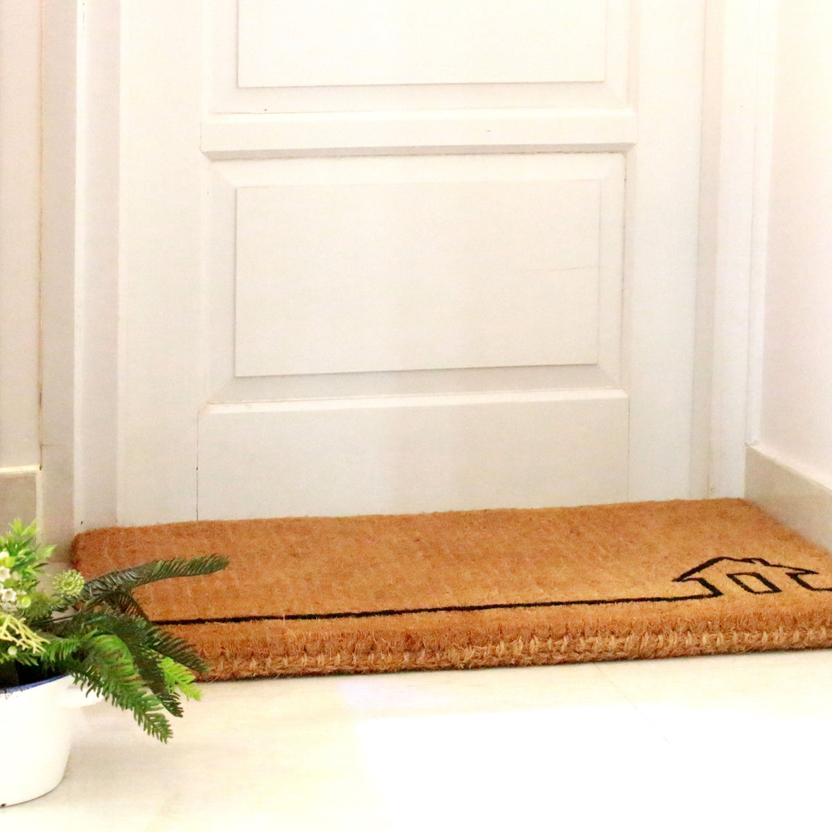 Ghar Natural Coir Doormat - Fab Habitat , Doormats, 