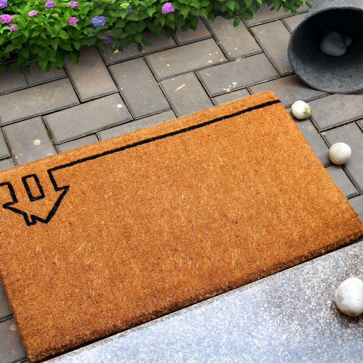 Ghar Natural Coir Doormat - Fab Habitat , Doormats, 