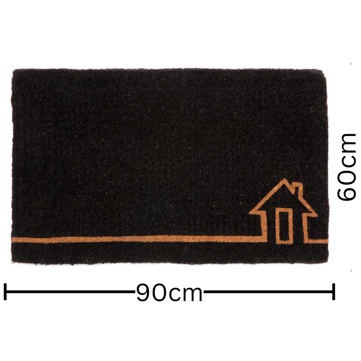 Ghar Black Coir Doormat 60x90cm – Natural Entry Mat – Buy Online in Australia