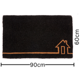 Ghar Black Coir Doormat 60x90cm – Natural Entry Mat – Buy Online in Australia